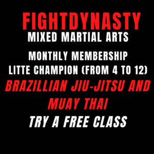 Little Champion Kids Membership (MUAY THAI/ BRAZILIAN JIU JITSU) FROM 4 TO 12 YEARS OLD